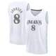 AJ Johnson ＃8 Men's 2024/25 Dallas Mavericks White Fast Break City Edition Jersey