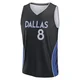 AJ Johnson ＃8 Men's 2025/26 Dallas Mavericks Fast Break Black City Edition Jersey