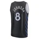AJ Johnson ＃8 Men's 2025/26 Dallas Mavericks Fast Break Black City Edition Jersey