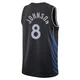 AJ Johnson ＃8 Men's Swingman 2025/26 Dallas Mavericks Black City Edition Jersey