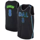 AJ Johnson ＃8 Men's Swingman Black Dallas Mavericks Jersey - City Edition