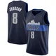 AJ Johnson ＃8 Men's Swingman Navy Dallas Mavericks Jersey - Statement Edition