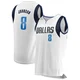 AJ Johnson ＃8 Men's White Dallas Mavericks Fast Break Jersey - Association Edition