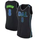 AJ Johnson ＃8 Women's Swingman Black Dallas Mavericks Jersey - City Edition
