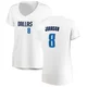 AJ Johnson ＃8 Women's White Dallas Mavericks Fast Break Jersey - Association Edition