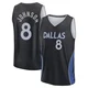 AJ Johnson ＃8 Youth 2025/26 Dallas Mavericks Fast Break Black City Edition Jersey