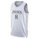 AJ Johnson ＃8 Youth Swingman 2024/25 Dallas Mavericks White City Edition Jersey