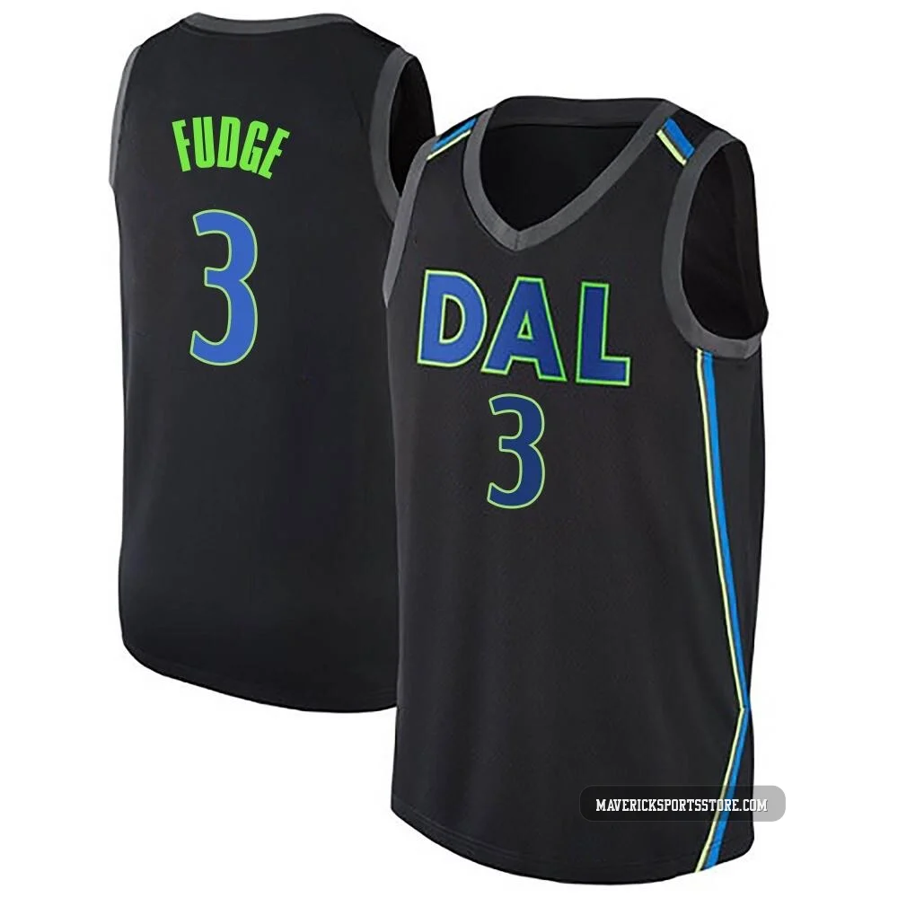 Alex Fudge ＃3 Men's Swingman Black Dallas Mavericks Jersey - City Edition