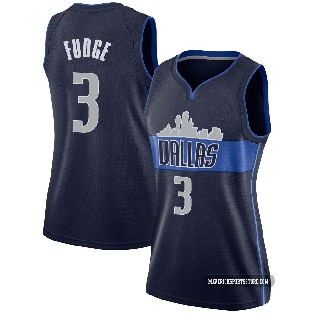 Alex Fudge ＃3 Women's Swingman Navy Dallas Mavericks Jersey - Statement Edition