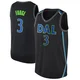 Alex Fudge ＃3 Youth Swingman Black Dallas Mavericks Jersey - City Edition