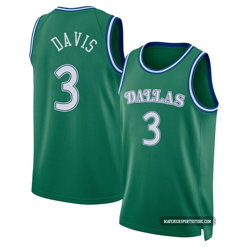 Anthony Davis ＃3 Men's Swingman 2025/26 Dallas Mavericks Green Classic Edition Jersey