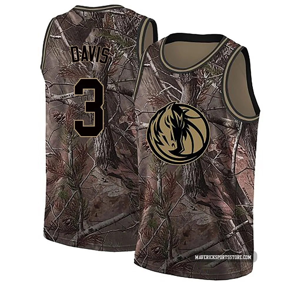 Anthony Davis ＃3 Men's Swingman Camo Dallas Mavericks Realtree Collection Jersey