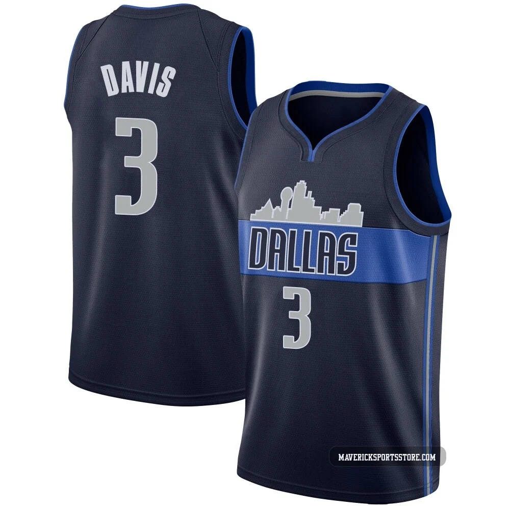 Anthony Davis ＃3 Men's Swingman Navy Dallas Mavericks Jersey - Statement Edition