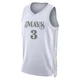 Anthony Davis ＃3 Youth Swingman 2024/25 Dallas Mavericks White City Edition Jersey