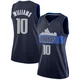 Brandon Williams ＃10 Women's Swingman Navy Dallas Mavericks Jersey - Statement Edition