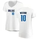 Brandon Williams ＃10 Women's White Dallas Mavericks Fast Break Jersey - Association Edition