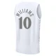 Brandon Williams ＃10 Youth 2024/25 Dallas Mavericks White Fast Break City Edition Jersey