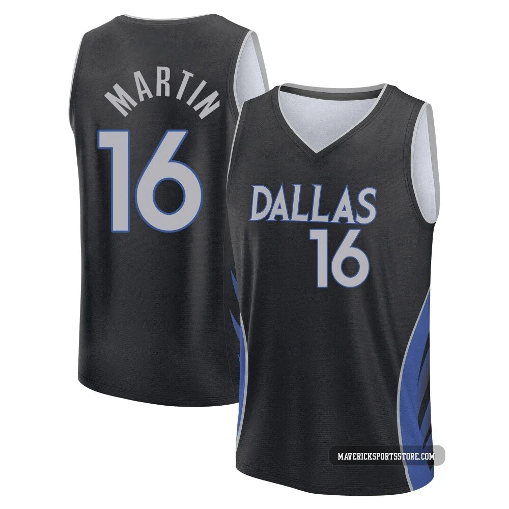 Caleb Martin ＃16 Men's 2025/26 Dallas Mavericks Fast Break Black City Edition Jersey