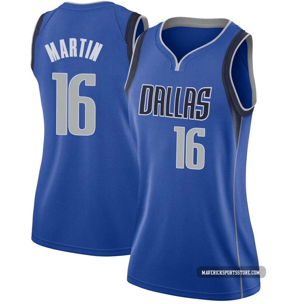 Caleb Martin ＃16 Women's Swingman Royal Dallas Mavericks Jersey - Icon Edition