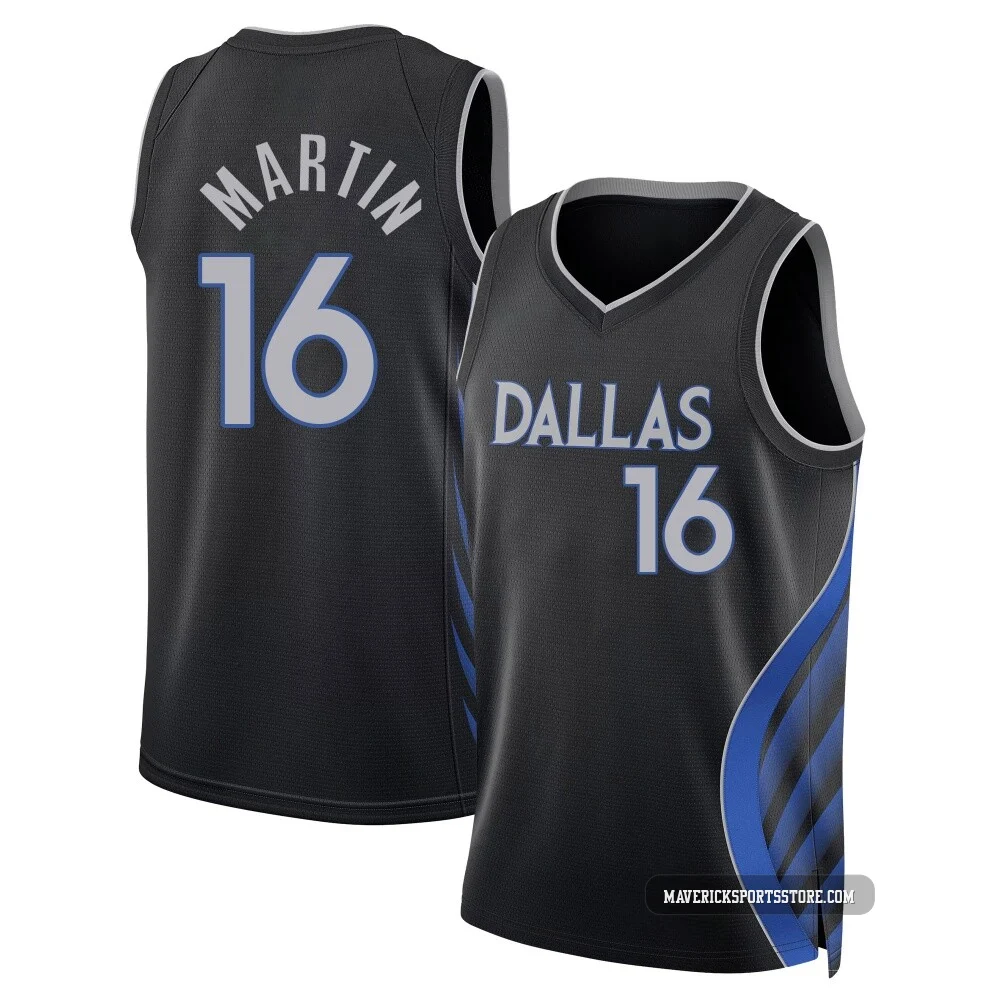 Caleb Martin ＃16 Youth Swingman 2025/26 Dallas Mavericks Black City Edition Jersey