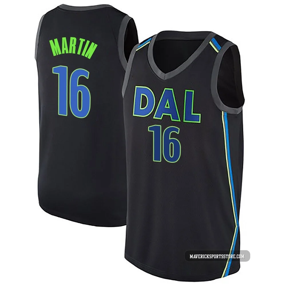 Caleb Martin ＃16 Youth Swingman Black Dallas Mavericks Jersey - City Edition