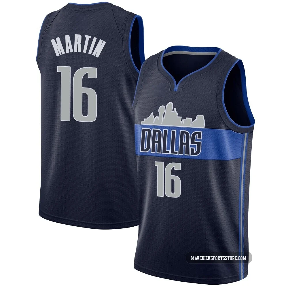 Caleb Martin ＃16 Youth Swingman Navy Dallas Mavericks Jersey - Statement Edition