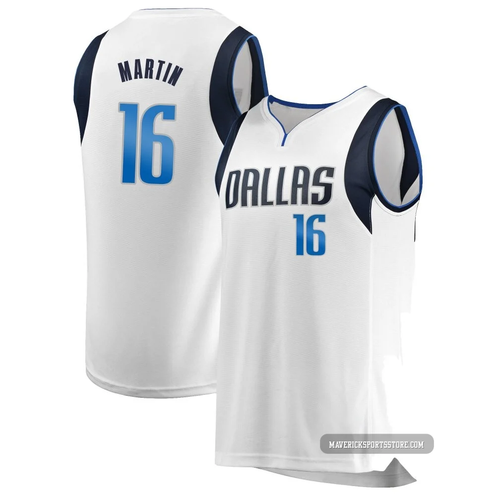 Caleb Martin ＃16 Youth White Dallas Mavericks Fast Break Jersey - Association Edition
