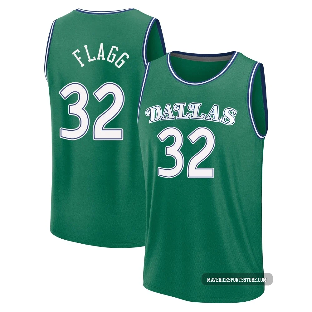 Cooper Flagg ＃32 Men's 2025/26 Dallas Mavericks Fast Break Green Classic Edition Jersey