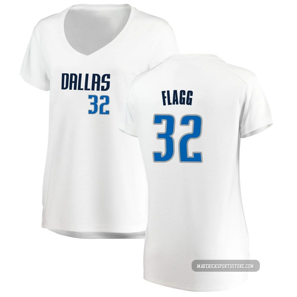 Cooper Flagg ＃32 Women's White Dallas Mavericks Fast Break Jersey - Association Edition