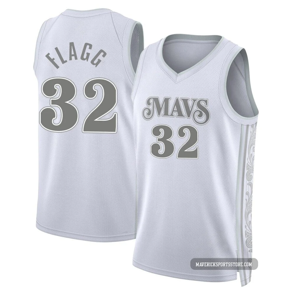 Cooper Flagg ＃32 Youth Swingman 2024/25 Dallas Mavericks White City Edition Jersey