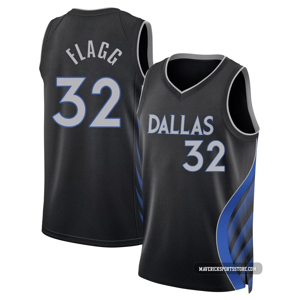 Cooper Flagg ＃32 Youth Swingman 2025/26 Dallas Mavericks Black City Edition Jersey