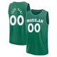 Custom ＃00 Men's 2025/26 Dallas Mavericks Fast Break Green Classic Edition Jersey