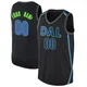 Custom ＃00 Men's Swingman Black Dallas Mavericks Jersey - City Edition