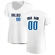 Custom ＃00 Women's White Dallas Mavericks Fast Break Jersey - Association Edition