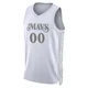 Custom ＃00 Youth Swingman 2024/25 Dallas Mavericks White City Edition Jersey