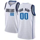 Custom ＃00 Youth Swingman White Dallas Mavericks Jersey - Association Edition