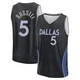 D'Angelo Russell ＃5 Men's 2025/26 Dallas Mavericks Fast Break Black City Edition Jersey