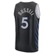 D'Angelo Russell ＃5 Men's 2025/26 Dallas Mavericks Fast Break Black City Edition Jersey