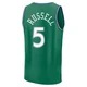 D'Angelo Russell ＃5 Men's 2025/26 Dallas Mavericks Fast Break Green Classic Edition Jersey