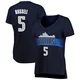 D'Angelo Russell ＃5 Women's Navy Dallas Mavericks Fast Break Jersey - Statement Edition