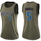 D'Angelo Russell ＃5 Women's Swingman Green Dallas Mavericks Salute to Service Jersey