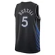 D'Angelo Russell ＃5 Youth Swingman 2025/26 Dallas Mavericks Black City Edition Jersey