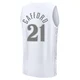 Daniel Gafford ＃21 Men's 2024/25 Dallas Mavericks White Fast Break City Edition Jersey