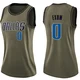 Dante Exum ＃0 Women's Swingman Green Dallas Mavericks Salute to Service Jersey