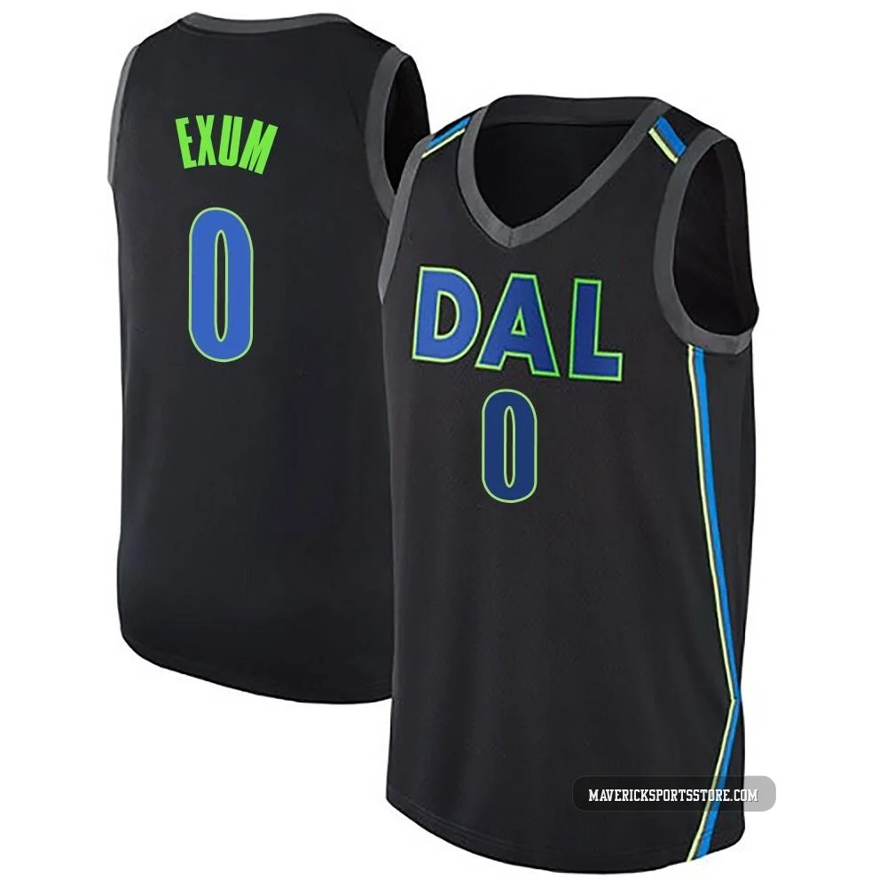 Dante Exum ＃0 Youth Swingman Black Dallas Mavericks Jersey - City Edition