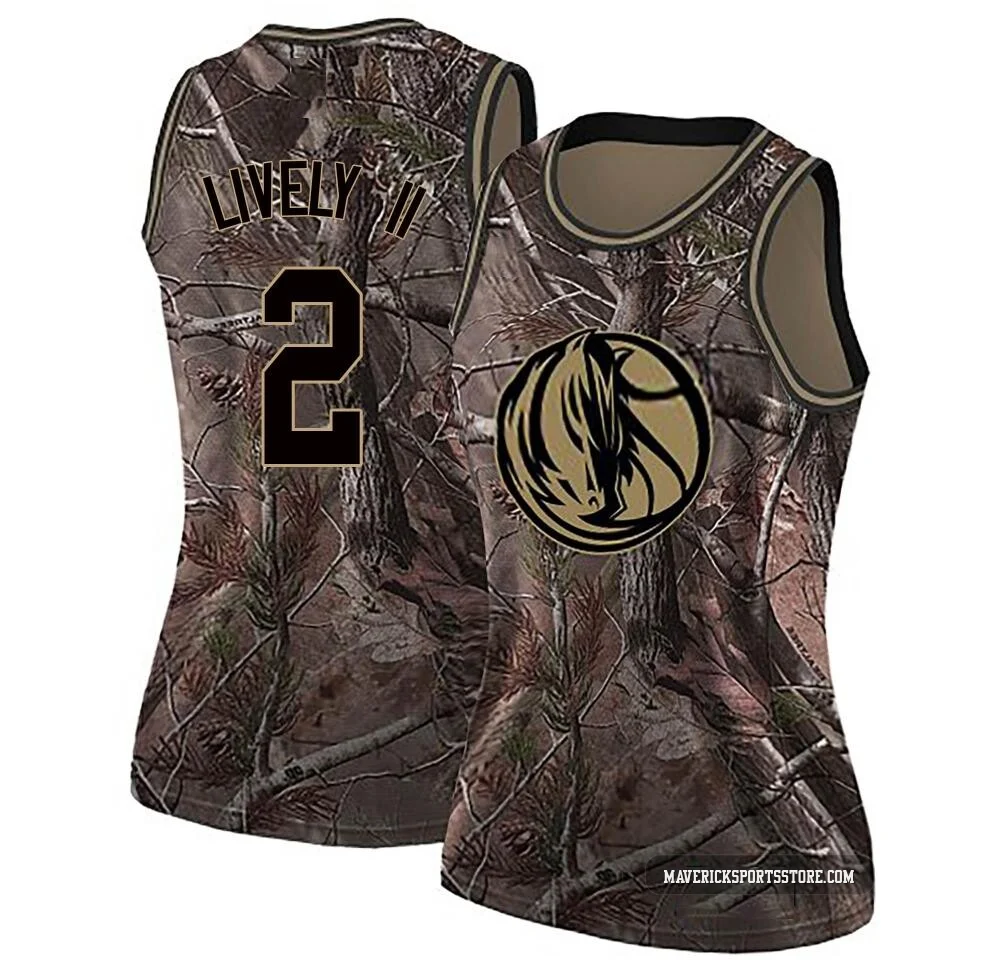 Dereck Lively II ＃2 Women's Swingman Camo Dallas Mavericks Realtree Collection Jersey