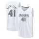 Dirk Nowitzki ＃41 Men's 2024/25 Dallas Mavericks White Fast Break City Edition Jersey