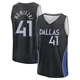 Dirk Nowitzki ＃41 Men's 2025/26 Dallas Mavericks Fast Break Black City Edition Jersey