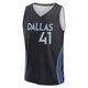 Dirk Nowitzki ＃41 Men's 2025/26 Dallas Mavericks Fast Break Black City Edition Jersey