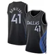 Dirk Nowitzki ＃41 Men's Swingman 2025/26 Dallas Mavericks Black City Edition Jersey